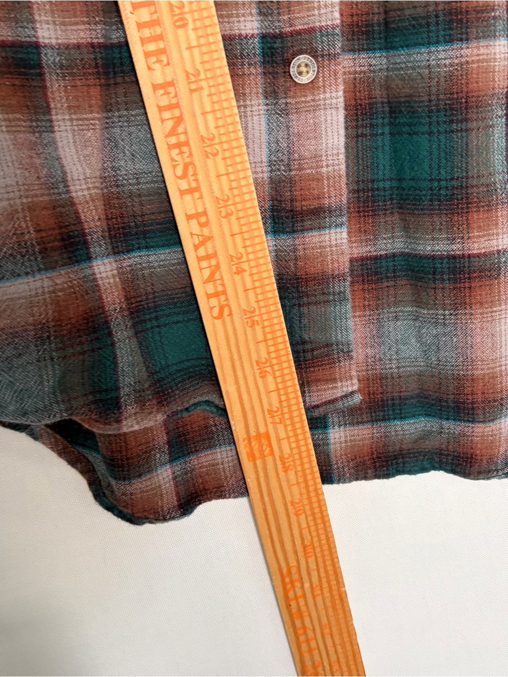 PENDLETON MASON Green Plaid Long Sleeve Flannel Shirt Mens M Hiking Outdoors - Picture 5 of 7